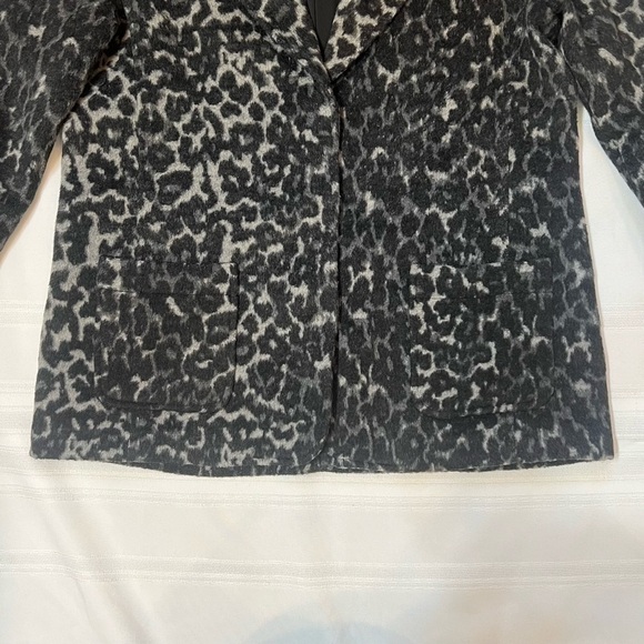 Karen Kane‎ Women's Textured Blazer Jacket Leopard Prnt Sz M EUC - Picture 7 of 15